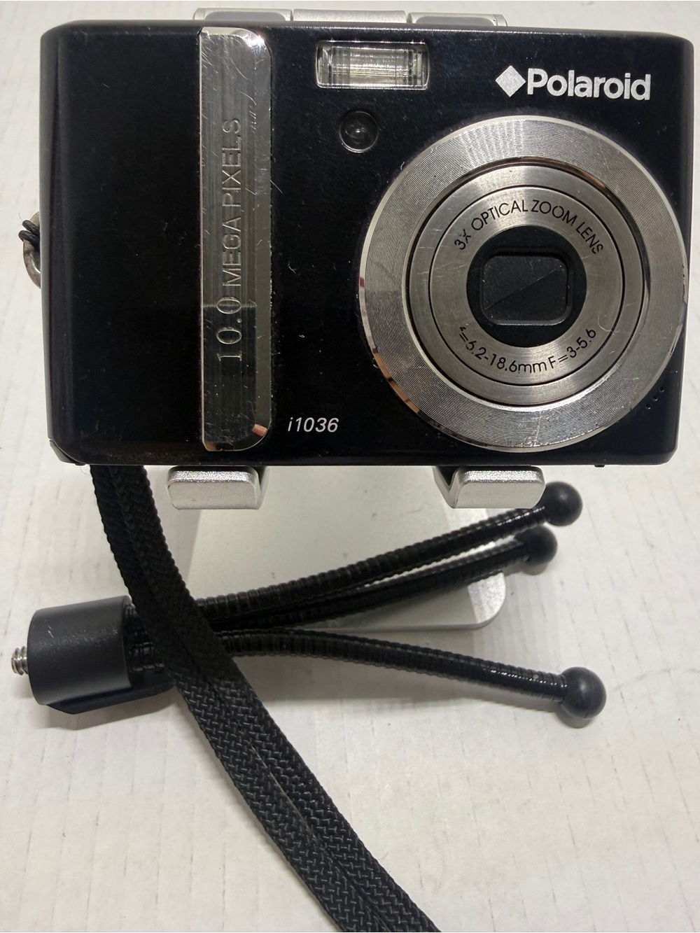 Polaroid Black Compact Camera with Silver Accents